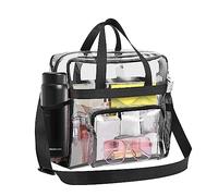 Nizirioo Borsa Trasparente Clear Bag con Tracolla Regolabile per la Palestra, Lavoro, Giochi Sportivi e Concerti