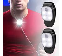 Nizirioo Clip Luce LED per Corsa e Jogging: 2 Pezzi Riflettenti USB Ricaricabile, Clip Lampada, Luce da Corsa Clip-on per Jogger, Mini Faro da Testa per Corsa all'Aperto, Jogging, Passeggiate con il