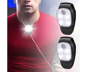 Nizirioo Clip Luce LED per Corsa e Jogging: 2 Pezzi Riflettenti USB Ricaricabile, Clip Lampada, Luce da Corsa Clip-on per Jogger, Mini Faro da Testa per Corsa all'Aperto, Jogging, Passeggiate con il