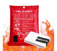 Nizirioo Coperta Antincendio,1.5 * 1.5m Coperta Emergenza Grande In Fibra,Telo Antincendio Antifuoco,Coperte Antincendio In vetroresina Per Cucina,Auto,Casa,Campeggio