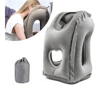 Nizirioo Cuscino Gonfiabile da Viaggio Cuscino per Cervicale Cuscino Gonfiabile Cuscino da Viaggio Portatile Cuscino di Supporto per il Collo Comodo Supporta Testa e Mento per Auto, Aereo, Treno