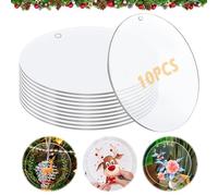 Nizirioo Fogli Dischi Acrilici Trasparenti,10 Pezzi Pannello Acrilico Rotondo,20cm,2mm,Disco Acrilici Circolare,Pannelli Acrilici Rotondi per Dipingere,Esporre Prodotti,Cornici