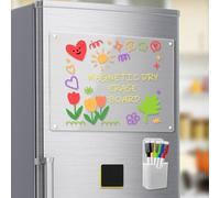 Nizirioo Lavagna Magnetica, 30x40 Cm Lavagna Acrilica Trasparente Magnetica Per Frigo, Magnetico Frigorifero Lavagna Per Scuole Domestiche Uffici Foglio Magnetico Lavagne Bianche Cancellabile