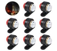 Nizirioo Luci di posizione a LED da 12/24 V: 8 mini luci di posizione laterali, luci di posizione impermeabili per rimorchi, camion, auto, roulotte, camper, bianco, rosso