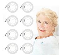 Nizirioo - Occhiali da naso con ossigeno in silicone, 8 pezzi, con tubo O2 da 200 cm, per dispositivi di terapia respiratoria e inalazione
