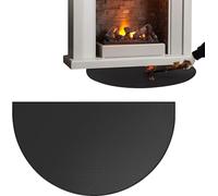 Nizirioo Piastra di protezione antiscintilla per stufa a camino, tappeto ignifugo semi-circolare 50 x 80 cm, protezione per pavimento per stufa