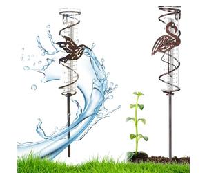 Nizirioo Pluviometro da giardino, in vetro, per misurare la pioggia, per giardino, prato, terrazza