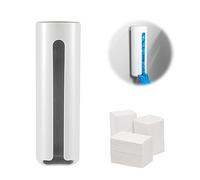 Nizirioo Porta Dischetti Di Cotone, Dispenser Per Dischetti Di Cotone, Porta Dischetti Cotone Scatola Di Tamponi Di Cotone Scatola Di Immagazzinaggio Di Cotone Con Coperchio Legno, Bianco