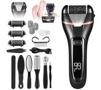 Nizirioo Removibile Elettrico Ricaricabile 2 Velocità Calli 10 IN1 Pedicure Set LED