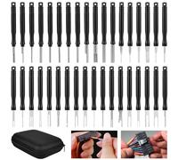 Nizirioo Set di 36 attrezzi per la rimozione di terminali, strumenti per l'estrazione di connettori di cavi auto con custodia protettiva, strumento di sblocco auto per la maggior parte dei connettori