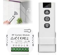 Nizirioo Set di controllo radio per tapparelle retrofit: persiane e tende da sole, interruttore radio per tapparelle, portata fino a 100 m, telecomando RF + modulo ricevitore per tapparelle, persiane