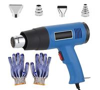 Nizirioo Soffiatore ad aria calda Pistola ad aria calda professionale Asciugacapelli ad aria calda: Pistola ad aria calda da 2000W con 2 livelli di calore da 300℃ e 500℃ inclusi 4 ugelli e raschietto