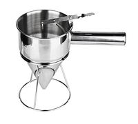 Nizirioo - Spatola per pancake, in acciaio inox, con rack, imbuto per la casa, la cucina, la panetteria, i dolci, gli utensili da cucina