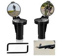 Nizirioo - Specchio pieghevole per manubrio della bicicletta, 2 pezzi, HD 360°, regolabile a 360°, specchietto retrovisore per bicicletta, bici da corsa, mountain bike