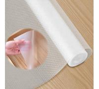 Nizirioo Tappetino Antiscivolo per Cassetti e Armadi, Trasparente, 45 x 600 cm, Impermeabile, Ritagliabile, Non Adesivo - per Scaffali, Frigorifero