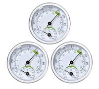 Nizirioo Termometro analogico igrometro 2 in 1: 3 pezzi, misuratore di temperatura e umidità, mini termoigrometro per bambini, casa, garage, soggiorno, ufficio, Ø 58 mm