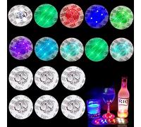 Niziroo Sottobicchieri a LED Adesivi luminosi autoadesivi: 16 sottobicchieri a LED,adesivi a LED,luci adesive a LED,sottobicchieri a LED a 7 colori,luci adesive a LED Boccali autoadesivi per caffè