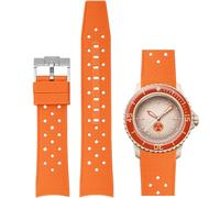 Niziruoup Cinturino Tropicale di Ricambio in Gomma Silicone per Blancpain Swatch Fifty Fathoms - 22mm Curvo Senza Lacune per Donne Uomo