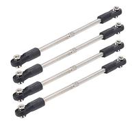 NIZUUONE 110-120 Mm Asta di Sterzo Metallico Regolabile Set per 1/8 RC Racing Truck Auto, Kit di Bielle di Collegamento a Lungo Servizio per Hobbisti, Accessori RC da 4 Pezzi per, Hobao