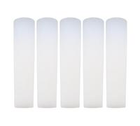 NIZUUONE 5 PC 2,5 Soprano Saxophone Reeds, BB Soprano Sax Reeds Resina Reed con il Individuale per la Pratica del Daily Practice (WHITE)