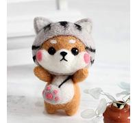 NIZUUONE Avvia -Up -up con una Borsa con Sacchetto a Foglia di Ago per il Maiale Shiba Nella Fragola di Gatto di Coniglio Shiba Ada Adattata a Bambini e Adulti (Cat Shiba Inu)