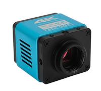 NIZUUONE Camera Microscopio 4K 8,3 MP con Oculare Elettronico 0,5 -x per Uso Industriale, Produzione HD -multimedia per Appassionati di Microscopi Biologici (Spina europea)