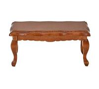 NIZUUONE Fine Mobili da Tavolo Casa di Bambole in Legno in Miniatura per 1/12 Accessori per la Casa, Tavolo da tè Leggero Rispetto Alla Luce per Bambini (BROWN)