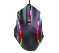 NIZUUONE Gaming Cablato Maus RGB 12800DPI 12 Keys MacRodefinition Accessori per Computer per Amanti del Gioco ABS/X15