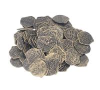 NIZUUONE Monete da Pirata da 100 Pezzi, Decorazioni Ad Alta Simulazione Specials Pattern Monete Decorative per la Festa di Halloween per Bambini di età Superiore Ai 3 Anni (Golden (#2)