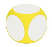 NIZUUONE Pulire i Dadi Cubici Portatili Pulibili Scrivi su Dadi a Colore Vibrante Accessorio Insegnante in Bianco (giallo (YELLOW)