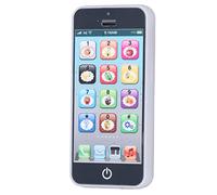 NIZUUONE Simulazione SEMULED Cale e Telefono per l'apprendimento della Chat con Musica, Sviluppo Visivo, Dimensioni Portatili, Plastica Eccellente per Bambini (Bianco (Black)
