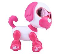 NIZUUONE Smart Dog Robot Giocattolo con Suono Abbaiante, Funzione di Registrazione e Luce a LED per il Dono Educativo dei Bambini (Rosa rossa)