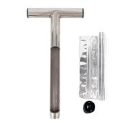 NIZUUONE Sonda del Campionatore di Terreno in Acciaio Inossidabile con Manico T per la Silvicoltura da Giardino, Kit di Analisi del Suolo Efficiente Comprende 2 Borse da Campione