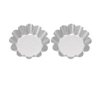 NIZUUONE Stampo di Crostata di Uova a Forma di Fiori, Muffa in Lega in Lega di Alluminio da 2 Pacchi per Torte di Crostate Moussi, Non Bastone e Lavastoviglie