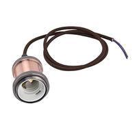 NIZUUONE Supporto per Lampada a Sospensione Facile per il Portiere Leggero Vintage per la Lampadina E27, per Caffetteria/casa, e Durevole, Alluminio + Ferro + Treccia (Colore antico rosso)