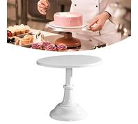 NIZUUONE Supporto per Torta in Metallo Europeo Semplice per Mostrare Supporto Rotondo per la Torta per il Matrimonio, Compleanni per il Lavaggio delle Mani con Acqua Calda (M Bianco)