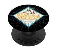 Nizza Francia Retro Cote d'Azur Souvenir vintage PopSockets PopGrip Adesivo