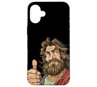 Nizza Gesù comico con pollice in su per Cristi Custodia per iPhone 16 Plus