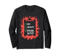 Nizza Naughty List Never Mind I'll Buy My Own Stuff Christmas Maglia a Manica