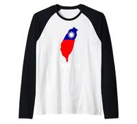 Nizza Taiwan Bandiera Paese Maglia con Maniche Raglan