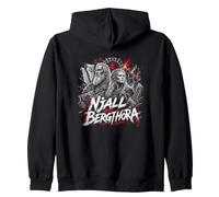 Njall e Bergthora Viking Warrior Saga Legenda Felpa con Cappuccio