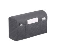 NJBTOMJ Copri braccioli per divani - Coperture protettive Antiscivolo Rimovibili, Resistenti ai Graffi e allo Sporco Copri braccioli per divani con Contenitore 2 Pezzi(Size:2pc,Color:Grigio)