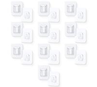 NJCXOLA 10 pairgancio adesivo,Chiusure a scattoChiusure a bussola non perforate e antitracciaGanci a muro(6 * 6cm)