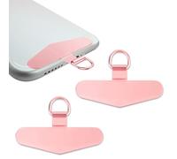 NJCXOLA 2 PCS Cordino per telefono cellulare toppe di ricambio per cordino per telefono con anello in metallo cordino per telefono per protezione compatibile con la maggior in acciaio inox - Oro rosa