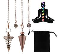NJCXOLA 2 pezzi a pendolo in rame, per esoterismo in metallo, per divinazione, accessori per tarocchi, regali per gli amanti dei tarocchi