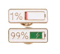 NJCXOLA 2 Pezzi My Social Battery Pin, Batteria Sociale Pin, Spilla Di Batteria Sociale, Spilla Divertente Per Batteria Sociale, Per Donne E Uomini, Bel Regalo Creativo(B)