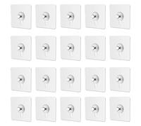 NJCXOLA 20 Pezzi Ganci Adesivi,Appendi Quadri Senza Chiodi Ganci per Quadri Muro Attaccare Quadri Senza Chiodi Gancio Adesivo per Appendere Fotografie, Quadri, Orologi