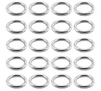 NJCXOLA 20 Pezzi Portachiavi in metallo con clip a molla O, Diametro interno 13 mm chiusura a molla,oro moschettoni per cinturino da borsa, borsetta gioielli artigianato fai da te