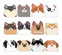 NJCXOLA 720 Fogli Blocchetti Memo Adesivi, 24 Pezzi Gadget Compleanno Bambini, Mini Cani Note Adesive, Regalini Festa Compleanno, Gadget Compleanno Bambini, Gadget Compleanno Bambina