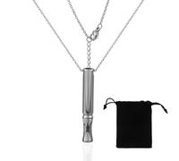 NJCXOLA Catene respiratorie per smettere di fumare,Acciaio inossidabile,Collana senza fumo,Traspirante per smettere di fumare, Catena di respirazione,Acciaio